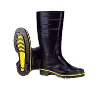 Scheibler Gummistiefel Herren - Arbeits-Stiefel Herren wasserdicht - Regenstiefel aus Nitril - Rain Boots Men mit rutschfester Sohle und Kälteschutz - Gummi-Stiefeletten Herren - schwarz