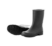 Scheibler Gummistiefel Herren Halbhoch - Arbeits-Stiefel Wasserdicht - Regenstiefel Mit Rutschfester Sohle - Rain Boots Men Aus PVC - Gummi-Stiefeletten Schmale Passform - Schwarz