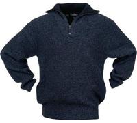 SCHEIBLER Pullover Gr.L schwarz/blau-meliert