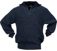 SCHEIBLER Pullover Gr.M schwarz/blau-meliert
