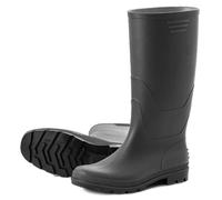 Scheibler Workwear - Gummistiefel aus robustem PVC hoch mit 38 cm Schafthöhe - Freizeit-Regenstiefel 100% wasserdicht, super leicht & mit rutschfester Sohle - verfügbar in den Größen 40 (Schwarz)