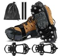 Schhukrallen und Antirutsch Spikes, Anti-rutsch Schuhspikes, 10 Edelstahl Spikes Schuhe, für Schuhe Winter, Mann Frau Erwachsene Kinder Fit für Wandern Trail Running Eisfischen (M)