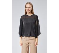 Schicke Chiffon-Bluse mit Rüschen und Schlitz - Koçu M
