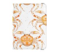 Schicke gelbe Krabbenpass- und Impfkarten-Brieftasche, Kombi-Reisepasshülle, Reisedokumente, Reisepasshülle, Brieftasche, Etui für Reisen, unverzichtbar, wasserdicht