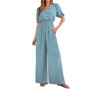Schicke Hosenanzüge, Jumpsuit Damen Elegant Sommer Hosenanzug Anzug Overall Kleidung Sportlich Jumpsuits Festliches Einteiler Outfit Komplett Romper Playsuit Business Elegante Jumpsuits Für Damen