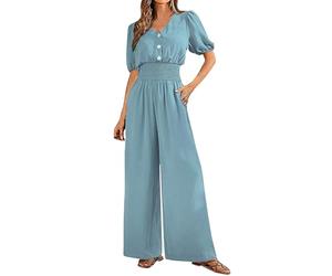 Schicke Hosenanzüge, Jumpsuit Damen Elegant Sommer Hosenanzug Anzug Overall Kleidung Sportlich Jumpsuits Festliches Einteiler Outfit Komplett Romper Playsuit Business Elegante Jumpsuits Für Damen
