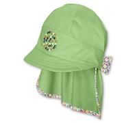 Schicke Sterntaler Mädchen Schirmmütze mit Nackenschutz und UV-Schutz 50 plus, Fb. 254 grün, Gr. 51