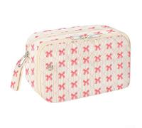 Schickes Cord-Federmäppchen, groß, 1 Stück, stilvolle Schreibwarentasche mit Reißverschluss, reichlich Stauraum mit mehreren Fächern für Schule und Reisen