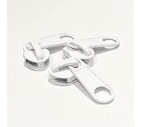 Schieber für einen kostenlosen Reißverschluss 26 Stück/Rohr, Metall-schieber zum Nähen und Reparieren von Reißverschlüssen, Reißverschlusszieher, #10 Weiß, (10#, 101)