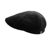 Schiebermütze CAPO, Herren, Gr. L/XL, schwarz, Cord, Baumwolle, unifarben, Mützen Schiebermütze, Gummizug hinten, Cord-Optik (64764244-L)