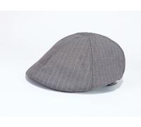 Schiebermütze CHILLOUTS "Alicante Hat", Damen, grau (light grau), Baumwollmischung, gestreift, Mützen, mit feinem Streifenmuster & moderner Eleganz (99539424-0) light grau