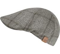 Schiebermütze CHILLOUTS "Jaro Hat", Herren, Gr. S/M (54/57), grau (grau check), Wollmischung, kariert, Mützen Schiebermütze, Hoher Wollanteil (31014158-SM)