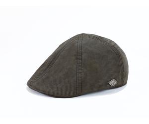 Schiebermütze CHILLOUTS "Kyoto Hat", Herren, grau, schwarz, Web, Materialmix, kariert, Mützen, klassische Schiebermütze mit modernem Muster und Gummizug (15364652-0) grau, schwarz