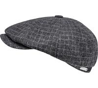 Schiebermütze CHILLOUTS "Ronald Hat", Herren, Gr. 60, schwarz (anthrazit check), Materialmix, kariert, Mützen, mit komfortablem Innenfutter (52286017-60) anthrazit check