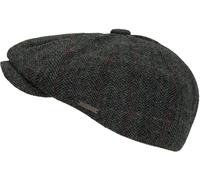 Schiebermütze CHILLOUTS "Severin Hat", Herren, Gr. M (54/57), grau, Obermaterial: 50% Wolle, 50% Polyester, Fischgratmuster, Mützen, mit atmungsaktiver Verarbeitung, zwei Größen für optimale Passform