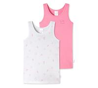 Schiesser Mädchen 2 Pack Unterhemd Unterwäsche Feinripp - 100% Organic Bio Baumwolle - Größe 92 bis 140