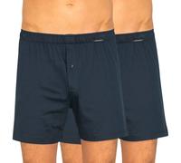 Schiesser Herren 2 Pack Boxershorts Baumwolle Jersey weich Multipack - Jerseyboxer, Nachtblau_182426, 5