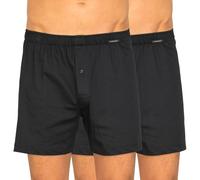 Schiesser Herren 2 Pack Boxershorts Baumwolle Jersey weich Multipack - Jerseyboxer, schwarz_182426, 5
