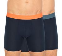 Schiesser 2-er Set Trunks Dunkelblau mit verschiedenfarbigem Webbund