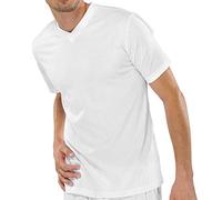 Schiesser 2 Stück American T-Shirt V-Ausschnitt Herren T-Shirt V-Neck - Weiß: Größe: M (Gr.5)