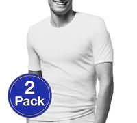 Schiesser 2 Stück ( Doppelpack ) Herren 1/2 Arm Unterhemd Feinripp - WeiÃŸ: GröÃŸe: L