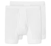 Schiesser 2er Pack Original Classics Doppelripp Unterhose kurz mit Eingriff Baumwolle - 005048