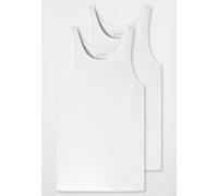 Schiesser 2er Pack Unterhemd Biobaumwolle 95/5 Weiss XXL