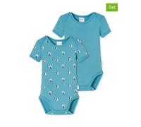 Schiesser 2er-Set: Bodys in Türkis - Größe 98 | Baby Bodys