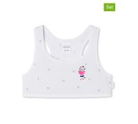 Schiesser 2er-Set: Bustiers in Weiß - Größe 92 | Kinder Waesche