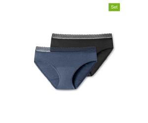 Schiesser 2er-Set: Slips in Blau - Größe 42/44 | Damen Unterteile