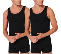 Schiesser 2P 95-5 Organic Cotton Athletic Shirt Schwarz Ökologische Baumwolle Medium Herren