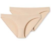 Schiesser Mini Slip 95/5 (95% Baumwolle) Unterwäsche sandbraun Damen - 2er Pack, Größe 42