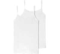 Schiesser 2P 95-5 Organic Cotton Spaghetti Top Weiß Ökologische Baumwolle 42 Damen