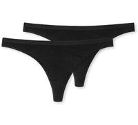 Schiesser String 2er-Pack Organic Cotton schwarz - 95/5 für Damen 36