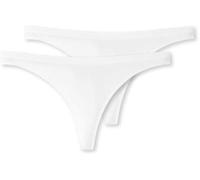 Schiesser Damen 2 Pack String Bio Baumwolle - 95/5 Organic Unterwäsche, Weiß_174293, 36 EU