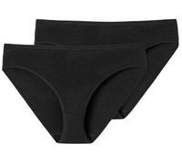 Schiesser 2P 95-5 Organic Tai Schwarz Baumwolle 46 Damen