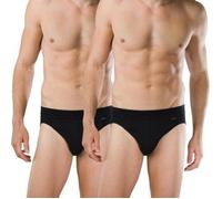 Schiesser 2P Authentic Rio Briefs Schwarz Baumwolle Large Herren