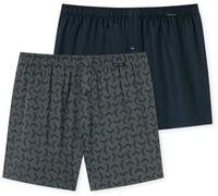 Schiesser 2P Boxershorts multipack Blau/Grau Baumwolle 3XL Herren