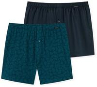 Schiesser 2P Boxershorts multipack Blau Muster Baumwolle Large Herren