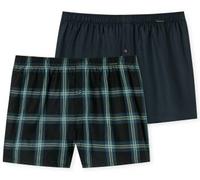 Schiesser 2P Boxershorts multipack Braun gemustert Baumwolle 3XL Herren
