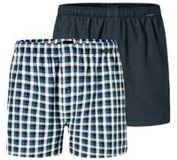 Schiesser 2P Boxershorts multipack Hellblau kariert Baumwolle Large Herren
