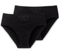 Schiesser 2P Cotton Essentials Tai Panties Schwarz Baumwolle XX-Large Damen