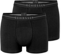 Schiesser 2P Cotton Flex Trunks Schwarz Baumwolle 3XL Herren