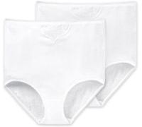 Schiesser Damen Taillenslip Maxi, 2er Pack, Gr. 36, weiß (weiss 100)