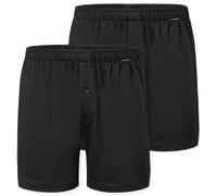Schiesser 2P Long Boxershorts Schwarz Baumwolle Large Herren