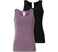 Schiesser 2P Modern Lace Top Lila/Schwarz Baumwolle 38 Damen