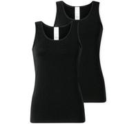 Schiesser 2P Modern Lace Top Schwarz Baumwolle 44 Damen