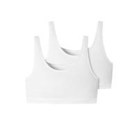 Schiesser Bustier 2er-Pack ohne Cups Organic Cotton weiß - 95/5 für Damen 36
