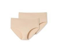 Schiesser Damen Midi-Slip 174384-410 2er Pack 95-5 Bio-Baumwolle Sand Größe 40