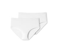 Schiesser Midislip 95/5 – 95% Baumwolle, 5% Elasthan – 2er-Pack Damen Gr. 36 Weiß